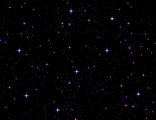 Pixelised stars in a night sky.